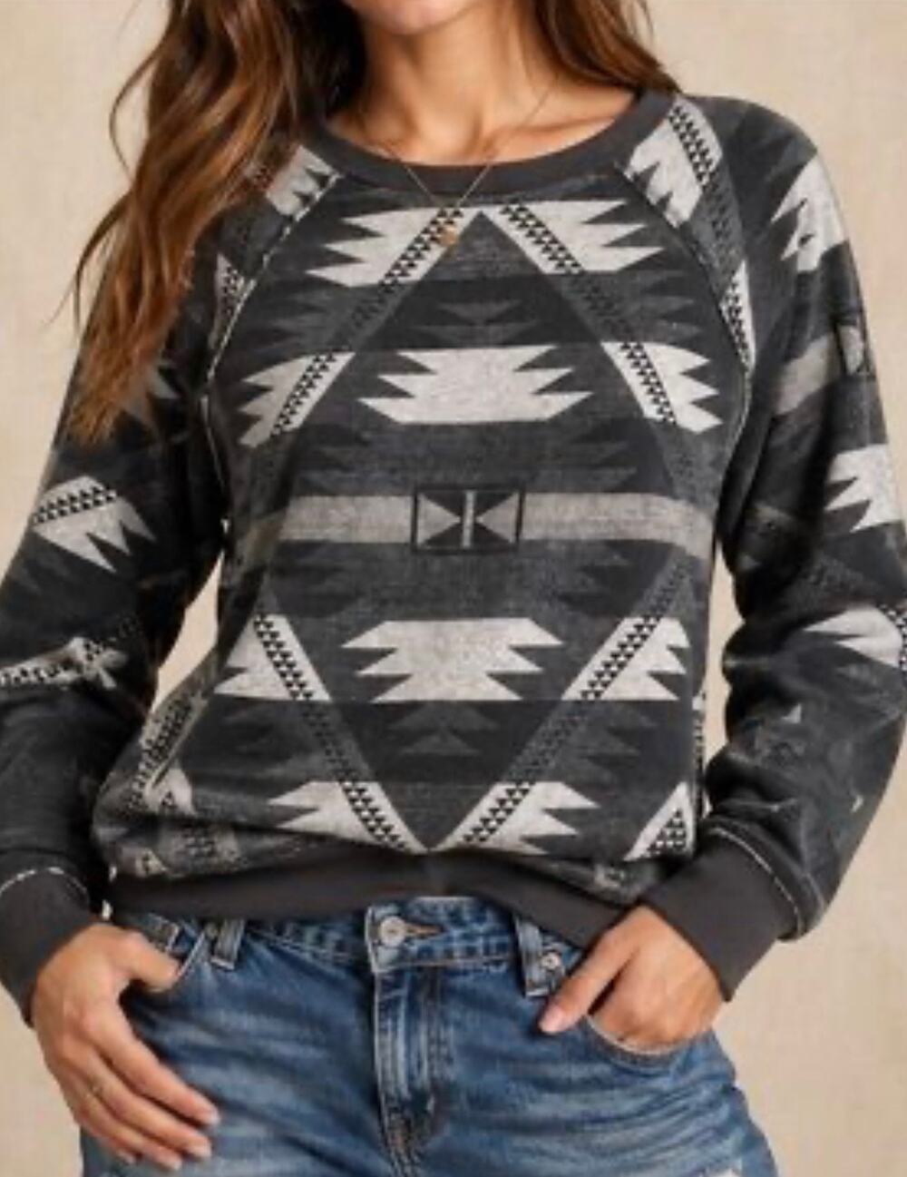 Ralph Lauren Denim & Supply Aztec Pullover Lightweight Crewneck Sweater XL